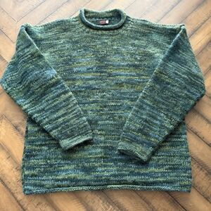 Vintage Annapurna Wool Sweater Size Large Made In Nepal Green